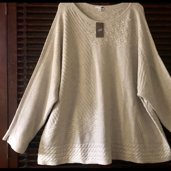 NWT 4X J.Jill Oatmeal Sweater Tunic Mixed Knit 3X - Picture 7 of 7
